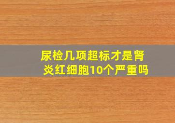 尿检几项超标才是肾炎红细胞10个严重吗