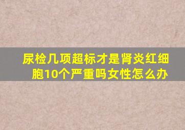 尿检几项超标才是肾炎红细胞10个严重吗女性怎么办