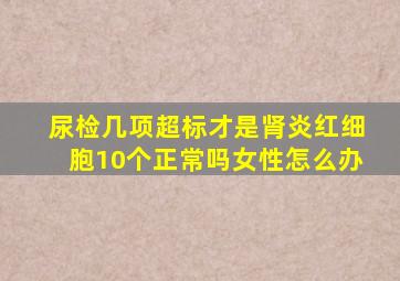 尿检几项超标才是肾炎红细胞10个正常吗女性怎么办