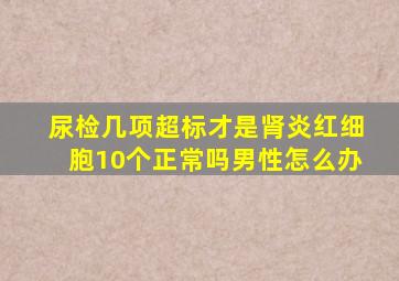 尿检几项超标才是肾炎红细胞10个正常吗男性怎么办