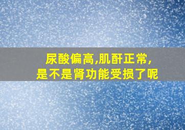 尿酸偏高,肌酐正常,是不是肾功能受损了呢