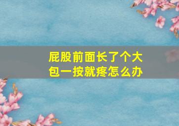 屁股前面长了个大包一按就疼怎么办