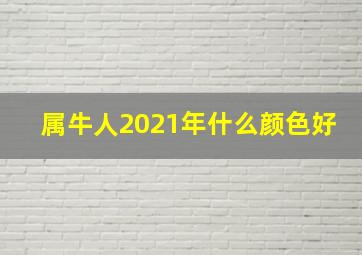 属牛人2021年什么颜色好