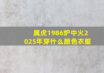 属虎1986炉中火2025年穿什么颜色衣服