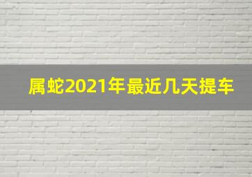 属蛇2021年最近几天提车