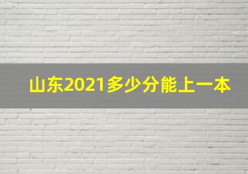 山东2021多少分能上一本