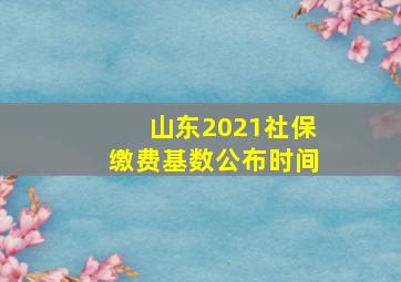 山东2021社保缴费基数公布时间