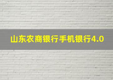 山东农商银行手机银行4.0