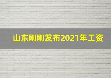 山东刚刚发布2021年工资