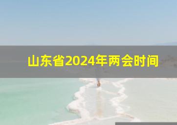 山东省2024年两会时间