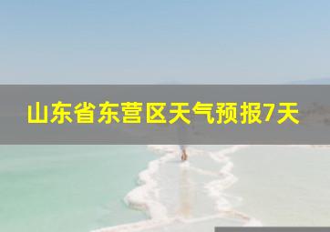 山东省东营区天气预报7天