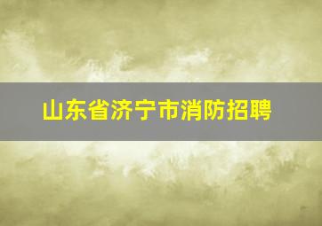 山东省济宁市消防招聘