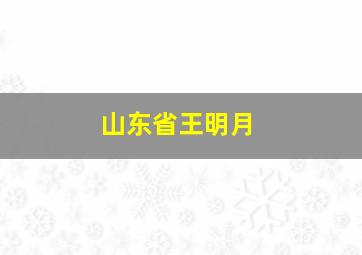 山东省王明月