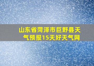 山东省菏泽市巨野县天气预报15天好天气网