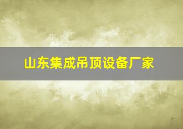 山东集成吊顶设备厂家