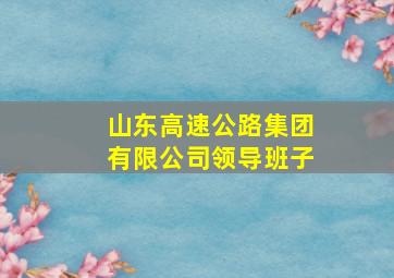 山东高速公路集团有限公司领导班子