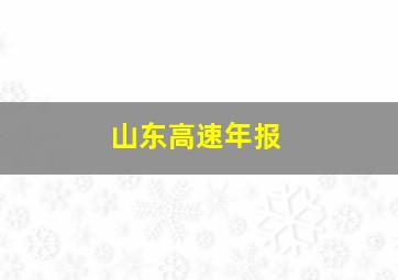 山东高速年报