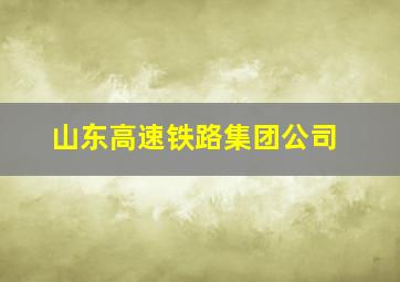 山东高速铁路集团公司