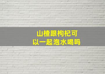 山楂跟枸杞可以一起泡水喝吗