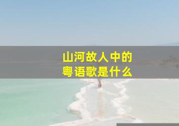 山河故人中的粤语歌是什么