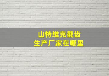 山特维克截齿生产厂家在哪里