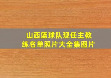 山西篮球队现任主教练名单照片大全集图片