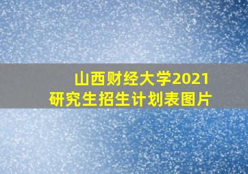 山西财经大学2021研究生招生计划表图片