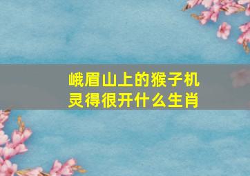 峨眉山上的猴子机灵得很开什么生肖