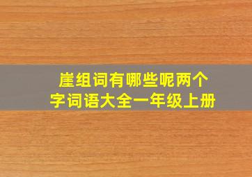 崖组词有哪些呢两个字词语大全一年级上册