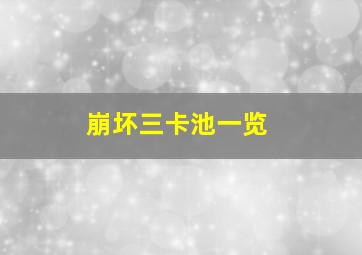 崩坏三卡池一览