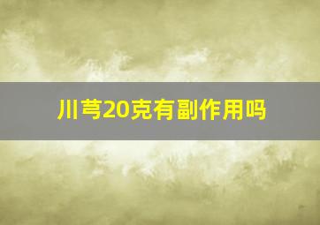 川芎20克有副作用吗