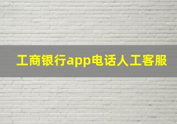 工商银行app电话人工客服