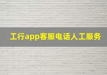 工行app客服电话人工服务