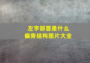 左字部首是什么偏旁结构图片大全