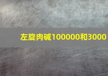 左旋肉碱100000和3000