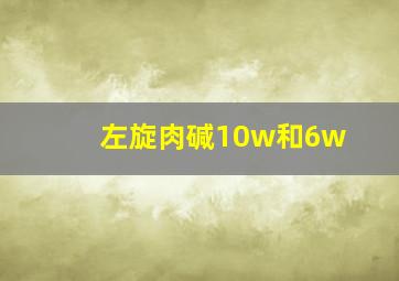 左旋肉碱10w和6w