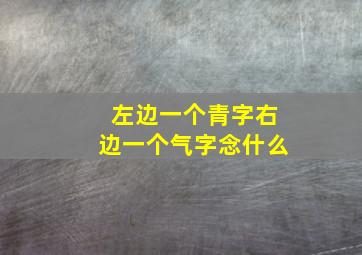 左边一个青字右边一个气字念什么