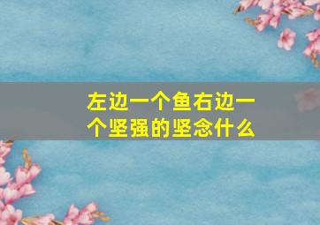 左边一个鱼右边一个坚强的坚念什么