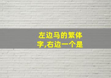 左边马的繁体字,右边一个是