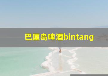 巴厘岛啤酒bintang