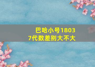 巴哈小号18037代数差别大不大