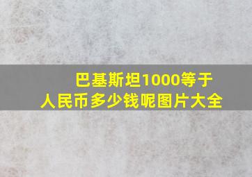 巴基斯坦1000等于人民币多少钱呢图片大全