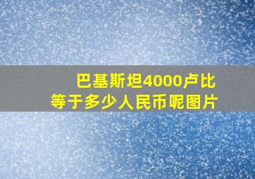 巴基斯坦4000卢比等于多少人民币呢图片