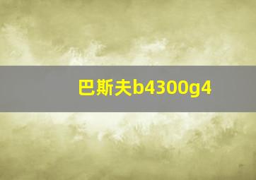 巴斯夫b4300g4