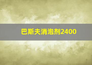 巴斯夫消泡剂2400