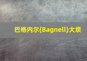 巴格内尔(Bagnell)大坝