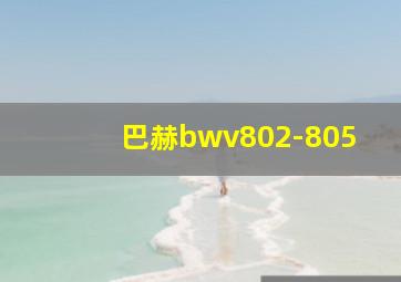 巴赫bwv802-805