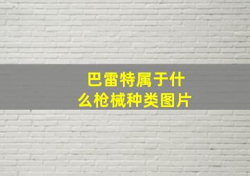 巴雷特属于什么枪械种类图片