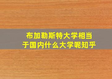 布加勒斯特大学相当于国内什么大学呢知乎