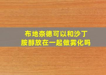 布地奈德可以和沙丁胺醇放在一起做雾化吗